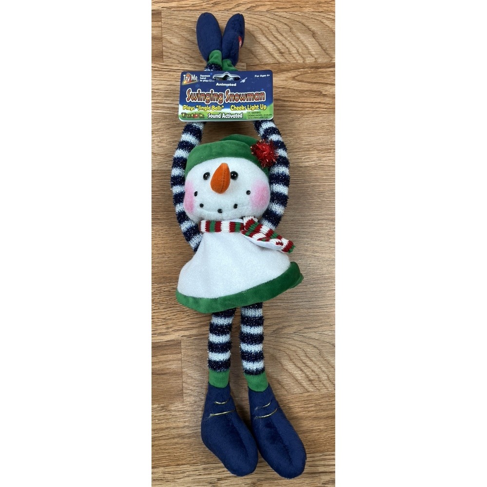 Tutek 20" Animated Snowman, Dances, Cheeks Light Up & Plays Jingle Bells NEW